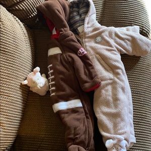 2 warm thick onesies perfect for winter